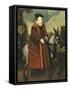 William Cecil, 1st Baron Burghley (1520-1598), Riding a Grey Mule, English School-null-Framed Stretched Canvas