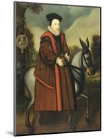 William Cecil, 1st Baron Burghley (1520-1598), Riding a Grey Mule, English School-null-Mounted Giclee Print