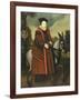 William Cecil, 1st Baron Burghley (1520-1598), Riding a Grey Mule, English School-null-Framed Giclee Print