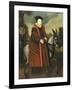 William Cecil, 1st Baron Burghley (1520-1598), Riding a Grey Mule, English School-null-Framed Giclee Print