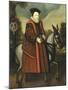 William Cecil, 1st Baron Burghley (1520-1598), Riding a Grey Mule, English School-null-Mounted Giclee Print