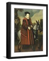 William Cecil, 1st Baron Burghley (1520-1598), Riding a Grey Mule, English School-null-Framed Giclee Print