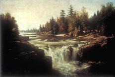 Little Falls of the Passaic River (Oil on Canvas on Cardboard Lining)-William Charles Anthony Frerichs-Giclee Print