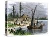 William Claiborne's Trading Post on Kent Island in Chesapeake Bay, 1631-null-Stretched Canvas