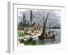 William Claiborne's Trading Post on Kent Island in Chesapeake Bay, 1631-null-Framed Giclee Print