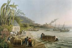 Carting and Putting Sugar Hogsheads on Board', Plate X from 'Ten Views in the Island of Antigua'-William Clark-Framed Giclee Print