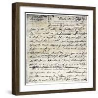 William Clark's Letter Accepting Lewis's Invitation to Join the Corps of Discovery Expedition-null-Framed Giclee Print