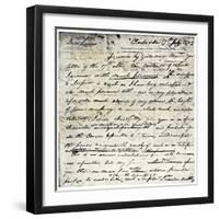 William Clark's Letter Accepting Lewis's Invitation to Join the Corps of Discovery Expedition-null-Framed Giclee Print