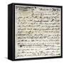 William Clark's Letter Accepting Lewis's Invitation to Join the Corps of Discovery Expedition-null-Framed Stretched Canvas