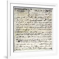 William Clark's Letter Accepting Lewis's Invitation to Join the Corps of Discovery Expedition-null-Framed Giclee Print