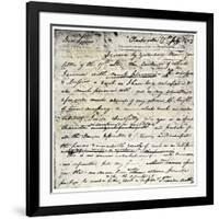 William Clark's Letter Accepting Lewis's Invitation to Join the Corps of Discovery Expedition-null-Framed Giclee Print