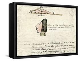 William Clark's Sketch of Flathead Indians in His Diary, c.1804-1806-null-Framed Stretched Canvas