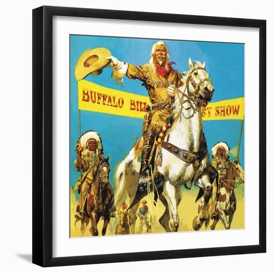 William Cody, the Great Showman-English School-Framed Giclee Print