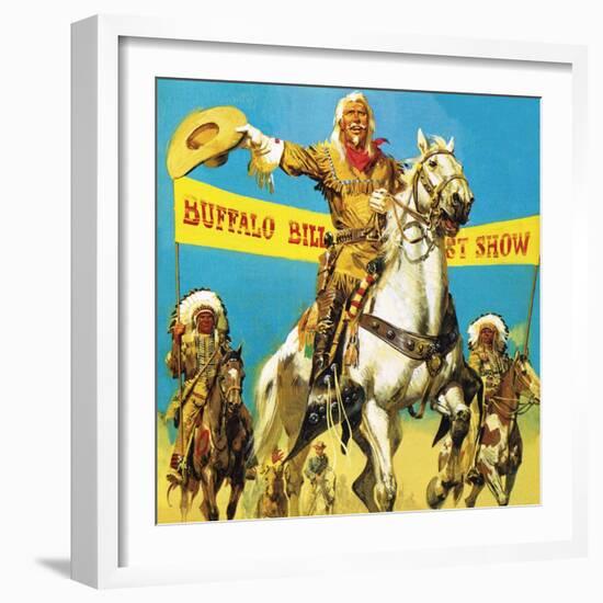 William Cody, the Great Showman-English School-Framed Giclee Print