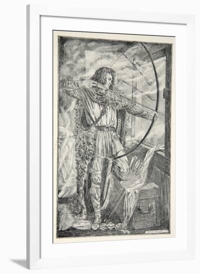 William continued his wonderful archery, from 'Hero Myths and Legends of the British Race' by M.I.-Patten Wilson-Framed Giclee Print