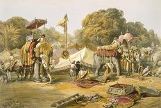 Pheel Khana, or Elephants Quarters, Holcars Camp, from 'India Ancient and Modern', 1867-William 'Crimea' Simpson-Giclee Print