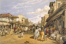 The Chitpore Road, from 'India Ancient and Modern', 1867 (Colour Litho)-William 'Crimea' Simpson-Giclee Print
