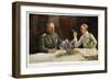 William, Crown Prince of Germany and General Field Marshal Von Hindenburg at Kronprinzen, Pub. 1917-William Friedrich Georg Pape-Framed Giclee Print