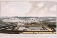 Plymouth Harbour with the Royal William Victualling Yard-William Daniell-Giclee Print