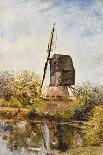 Old Mill and Pool at Ditton, 1860-65 (Oil on Canvas)-William Davis-Giclee Print
