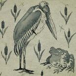 A Pelican and Frog in Conversation (W/C on Paper)-William De Morgan-Giclee Print