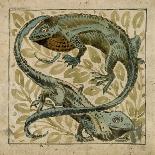 Lizards, Design For a Tile-William de Morgan-Mounted Giclee Print