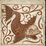 Sea-Horse (W/C on Paper)-William De Morgan-Giclee Print