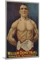 William Demetral Greek Champion Poster-null-Mounted Giclee Print