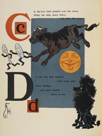 Alphabet Page: C and D. the Cow That Jumped Over the Moon. the Dog That Laughed