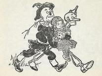 Illustrated Front Cover For the Novel 'The Wizard Of Oz' With the Scarecrow and the Tinman-William Denslow-Giclee Print