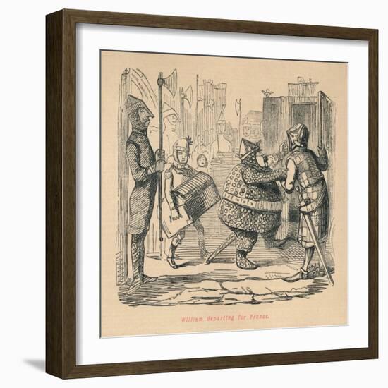 'William departing for France', c1860, (c1860)-John Leech-Framed Giclee Print