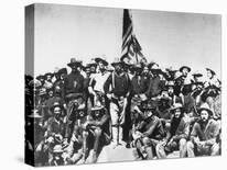 Teddy's Colts/Rough Riders, Standing with Col. Theodore Roosevelt on hill of Battle of San Juan-William Dinwiddie-Framed Premium Photographic Print
