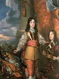 Portrait of King Charles I Wearing Armour and the Collage of the Order of the Garter-William Dobson-Giclee Print