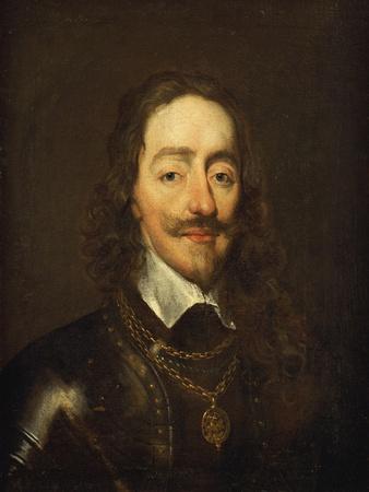 Portrait of King Charles I, Bust Length, Wearing Armour and the Collar of the Order of the Garter