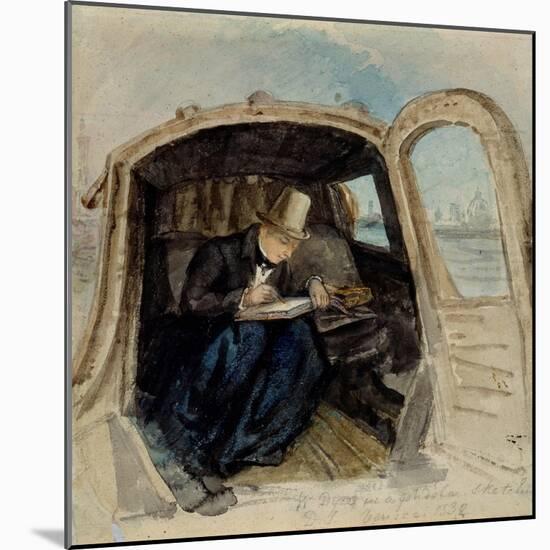 William Dyce (1806-64) in a Gondola Sketching in Venice, 1832-David Scott-Mounted Giclee Print