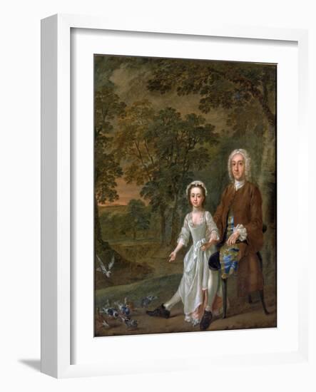 William Ellis and His Daughter Elizabeth, C.1745-Francis Hayman-Framed Giclee Print