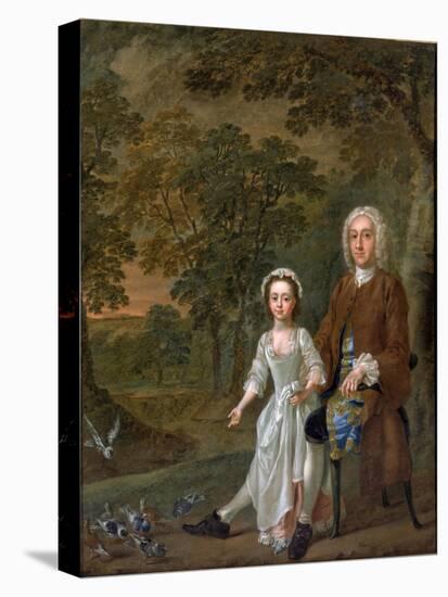 William Ellis and His Daughter Elizabeth, C.1745-Francis Hayman-Stretched Canvas