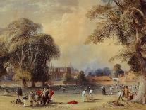 Cricket on the College Field, circa 1835 watercolor-William Evans-Giclee Print