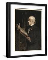 William Ewart Gladstone (1809-1898) English statesman, reading the Lesson in Hawarden Church-Sydney Prior Hall-Framed Giclee Print