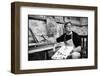 William F. Buckley Painting at the Buckley Estate, 1970-Alfred Eisenstaedt-Framed Premium Photographic Print