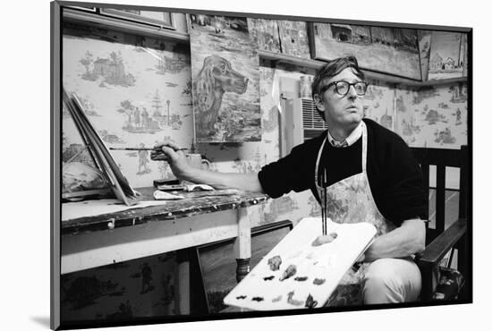 William F. Buckley Painting at the Buckley Estate, 1970-Alfred Eisenstaedt-Mounted Premium Photographic Print