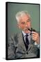 William Faulkner Smoking a Pipe-Carl Mydans-Stretched Canvas