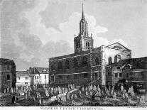 View of the Church and Graveyard of St James Clerkenwell, London, C1820-William Fellows-Mounted Giclee Print
