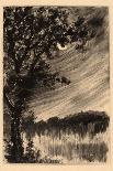 Moonlit Landscape with Tree at the Left. Dated: c. 1903. Medium: monotype.-William Fowler Hopson-Poster