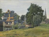 On the River Ouse, Hemingford Grey, 1904-William Fraser Garden-Framed Giclee Print