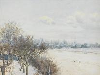 Winter in the Ouse Valley, 1891 (W/C)-William Fraser Garden-Premium Giclee Print