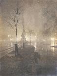 Wet Night, Columbus Circle, New York, 1897-98-William Frazer-Stretched Canvas