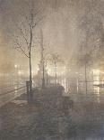 Wet Night, Columbus Circle, New York, 1897-98-William Frazer-Stretched Canvas