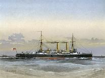 HMS Rodney, Royal Navy 1st Class Battleship, C1890-C1893-William Frederick Mitchell-Framed Giclee Print