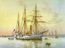 Royal Navy Battle Ship, C1650-William Frederick Mitchell-Giclee Print